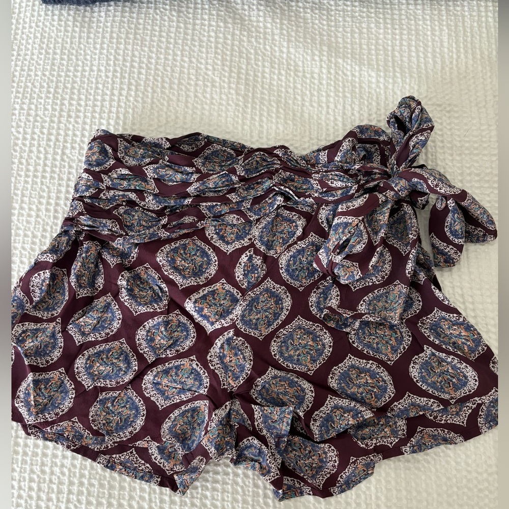 Free people high waisted side tie summer shorts